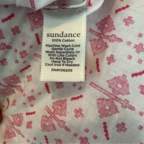 Sundance Long Sleeve Pink/White Pure Cotton Blouse M - Picture 4 of 4